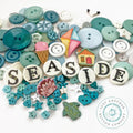 JUST ANOTHER BUTTON Company ~ "Seaside Button Box" 100+ pieces, Seaside Treasures, Handcrafted, Free Applique Pattern