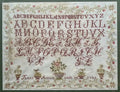 Reflets de Soie ~ Fanny Aujas 1906 ~ Counted Cross Stitch Pattern, Chart, Antique Red Sampler, Reproduction, Pattern Only