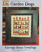 CARRIAGE HOUSE SAMPLINGS "Garden Dogs"  Counted Cross Stitch Pattern, Chart, Pattern Only