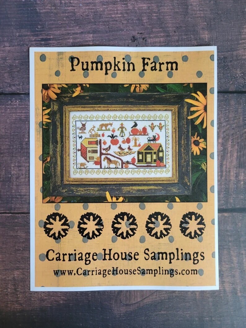CARRIAGE HOUSE SAMPLINGS "Pumpkin Farm"  Counted Cross Stitch Pattern, Chart, Pattern Only