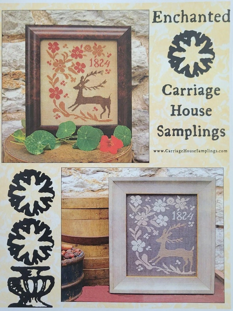 CARRIAGE HOUSE SAMPLINGS "Enchanted"  Counted Cross Stitch Pattern, Chart, Pattern Only