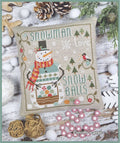 The Little Snowman! by CROCETTE A GOGO  Counted Cross Stitch Pattern + Clay Button  Christmas, Holidays, Winter, Pattern Only