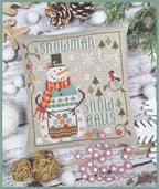 The Little Snowman! by CROCETTE A GOGO  Counted Cross Stitch Pattern + Clay Button  Christmas, Holidays, Winter, Pattern Only