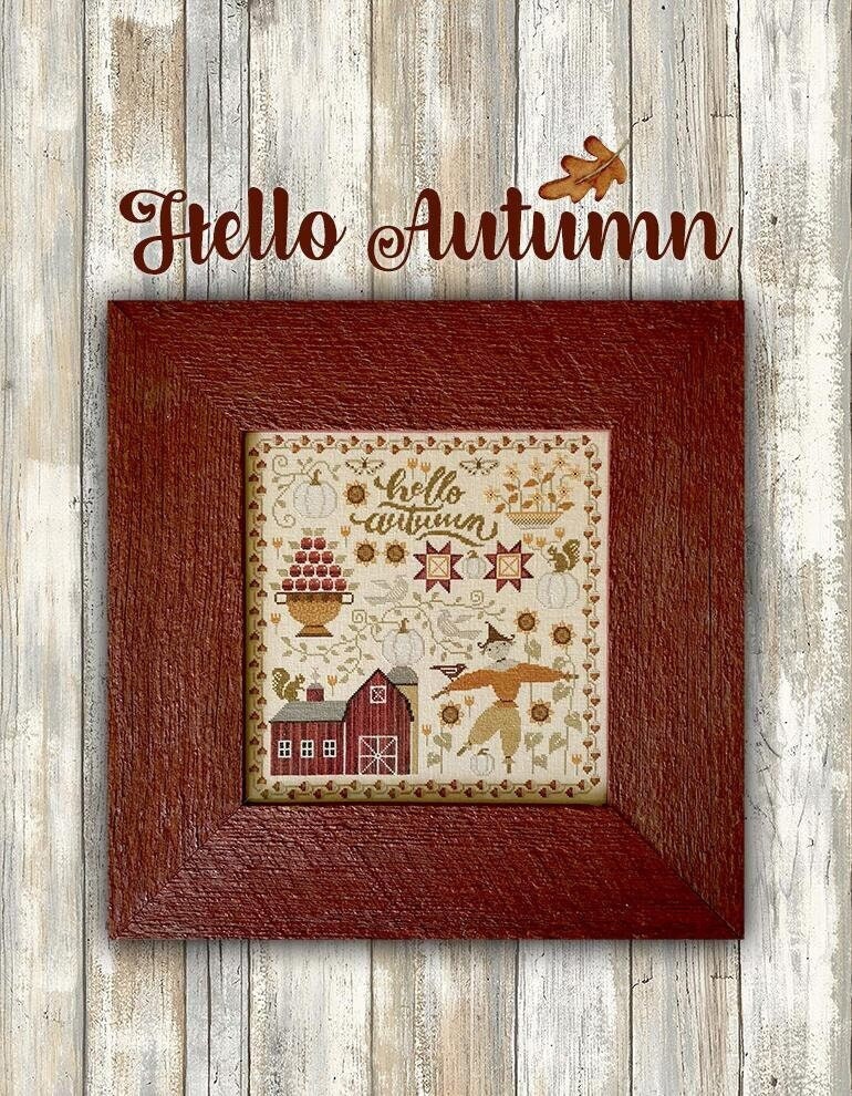 TERESA KOGUT "Hello Autumn  Counted Cross Stitch Patterns  8 Patterns, Pumpkin, Fall, Thanksgiving, Autumn, Leaves, folk art, Booklet