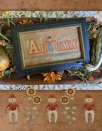 TERESA KOGUT "Hello Autumn  Counted Cross Stitch Patterns  8 Patterns, Pumpkin, Fall, Thanksgiving, Autumn, Leaves, folk art, Booklet