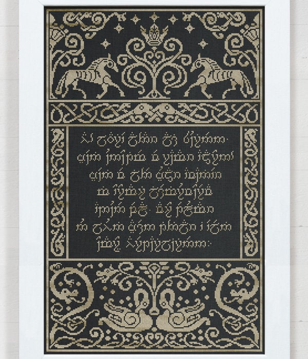 MODERN FOLK Embroidery "The Namarie Tapestry" Counted Cross Stitch Pattern, Chart, Pattern Only