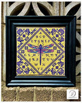 YASMIN'S MADE With LOVE "Dragonfly Quaker" Counted Cross Stitch Pattern, Chart, Pattern Only