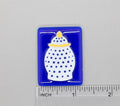 BEAU VERRE ART "Ginger Jar Fused Glass Needle Minder"  Magnet  Needleminder  One-of-a-Kind  Handcrafted 5065