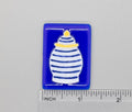 BEAU VERRE ART "Ginger Jar Fused Glass Needle Minder"  Magnet  Needleminder  One-of-a-Kind  Handcrafted 5071