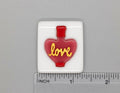 BEAU VERRE ART "Love Potion Bottle Fused Glass Needle Minder"  Magnet  Needleminder  One-of-a-Kind Handcrafted