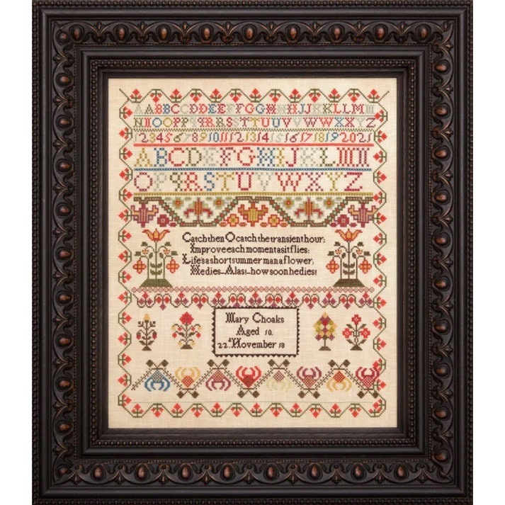 Hands Across The Sea Samplers "Mary Choaks" Counted Cross Stitch Pattern, A Cornish Vanity Sampler, Sampler, Pattern Only
