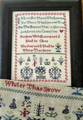 Running with Needles & Scissors "Whiter Than Snow"  Counted Cross Stitch Pattern  Sampler  Pattern Only