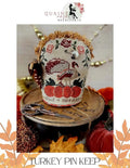 QUAINT ROSE NEEDLEARTS "Turkey Pinkeep" Counted Cross Stitch Pattern, Sampler, Chart, Thanksgiving, Pattern Only