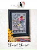 QUAINT ROSE NEEDLEARTS "Tweet Tweet" Counted Cross Stitch Pattern, Sampler, Chart, Pattern Only