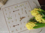 PDF INSTANT DOWNLOAD  Blue Bird Needleworks  "Spring Alphabet"  Counted Cross Stitch Pattern  Pattern Only