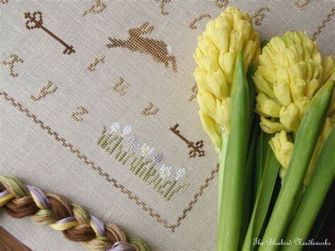 PDF INSTANT DOWNLOAD  Blue Bird Needleworks  "Spring Alphabet"  Counted Cross Stitch Pattern  Pattern Only