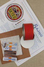 MAISON SAJOU Cross Stitch Kit - Sajou Children Round Box, Box to Embroider, Made in France