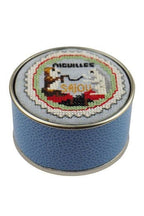 MAISON SAJOU Cross Stitch Kit - Cat and Dog Round Box, Box to Embroider, Made in France