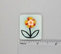 BEAU VERRE ART "Funky Flower Fused Glass Needle Minder"  Magnet  Beautiful Colors, Needleminder  One-of-a-Kind, Handcrafted
