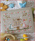 CROCETTE A GOGO "Easter Eve"  Counted Cross Stitch Pattern  Easter Eggs, Rabbits, Easter Tree, Paper Pattern