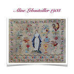 Reflets de Soie ~ Aline Lebouteiller 1903  ~ Counted Cross Stitch Pattern, Chart, Antique French Sampler Reproduction, Pattern Only