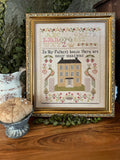 ANNIE BEEZ Folk Art "Many Mansions" Counted Cross Stitch Pattern, Sampler, 2024 Nashville Market Release, Chart, Pattern Only