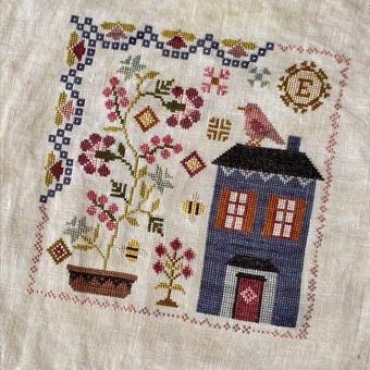 BLUEBERRY RIDGE DESIGNS "Bramble Cottage" Counted Cross Stitch Pattern, Chart, Nashville Needlework Market 2024, Pattern Only