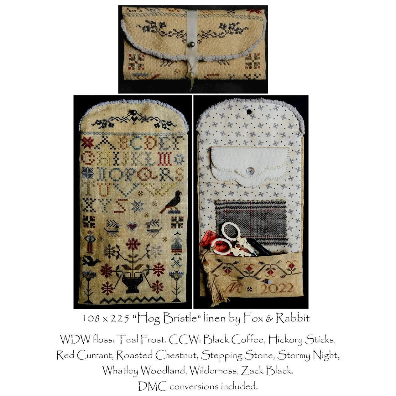 LA~D~DA "Anna Marie's Pocket"  Counted Cross Stitch Pattern  Chart, Sampler, 2024 Nashville Market Release, Pattern Only