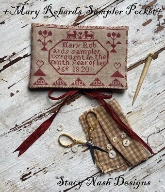 STACY NASH DESIGNS "Mary Robards Sampler Pocket" Counted Cross Stitch Pattern, Chart, Nashville Needlework Market 2024, Pattern Only