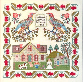 QUEENSTOWN SAMPLER DESIGNS "Susanna Lawton 1841" Counted Cross Stitch Pattern, English Sampler Reproduction, Chart, Sampler, Pattern Only
