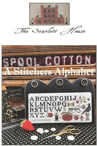 The SCARLETT HOUSE "A Stitcher's Alphabet"  Counted Cross Stitch Pattern  Sampler, Pattern Only