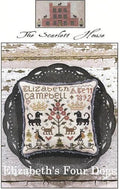 The SCARLETT HOUSE "Elizabeth's Four Dogs"  Counted Cross Stitch Pattern  Sampler, Pattern Only
