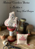 STACY NASH PRIMITIVES "Animal Crackers Series - Bobbin" Counted Cross Stitch Pattern, Cute Little Mouse, 2024 Nashville Market, Pattern Only