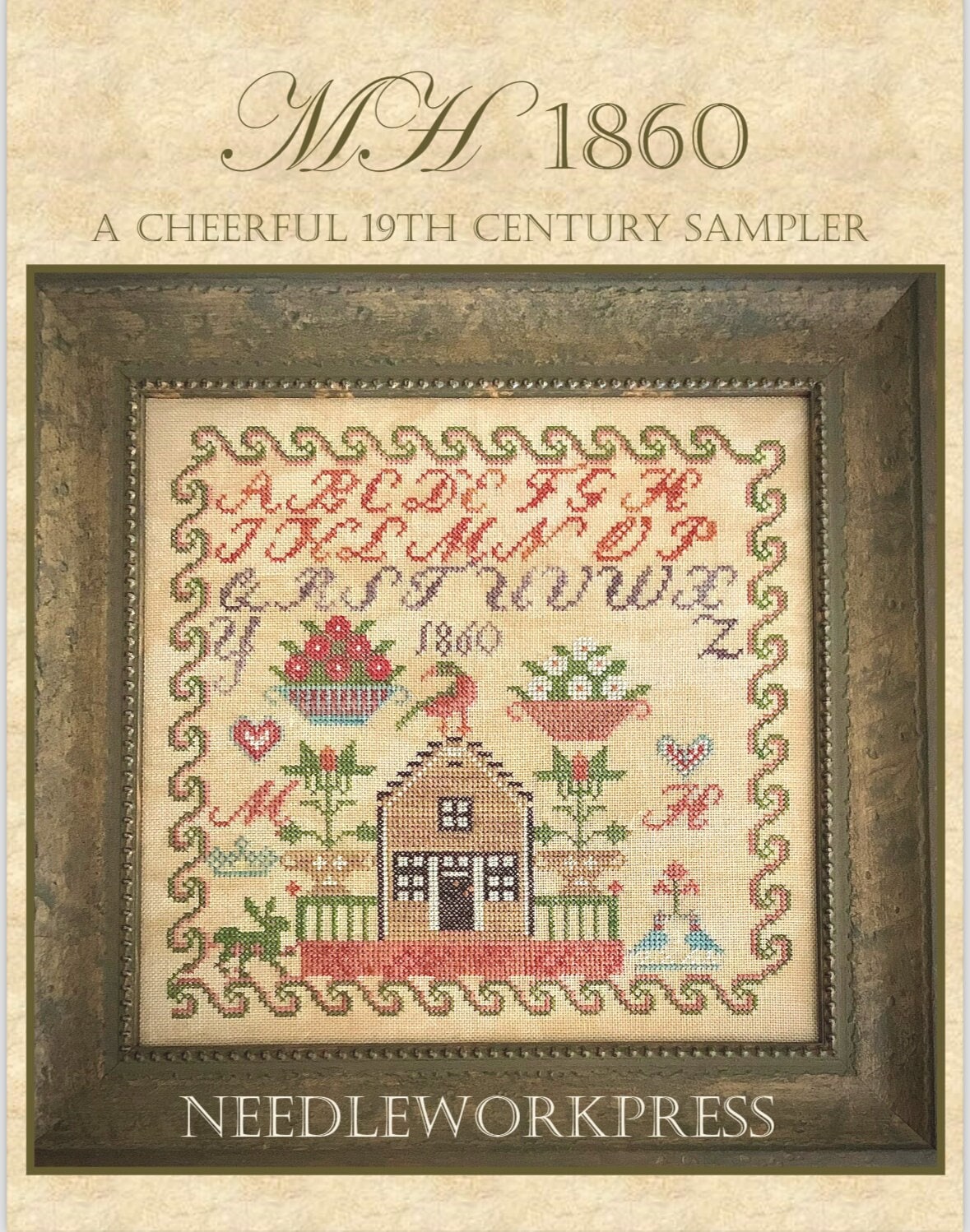 NEEDLEWORK PRESS "MH 1860" A Sampler, Counted Cross Stitch Pattern, NeedleWorkPress, Nashville Market 2024, Pattern Only