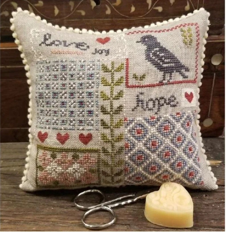 SAMPLERS NOT FORGOTTEN "Lovey Dovey" Counted Cross Stitch Pattern, Chart, Sampler, Pattern Only