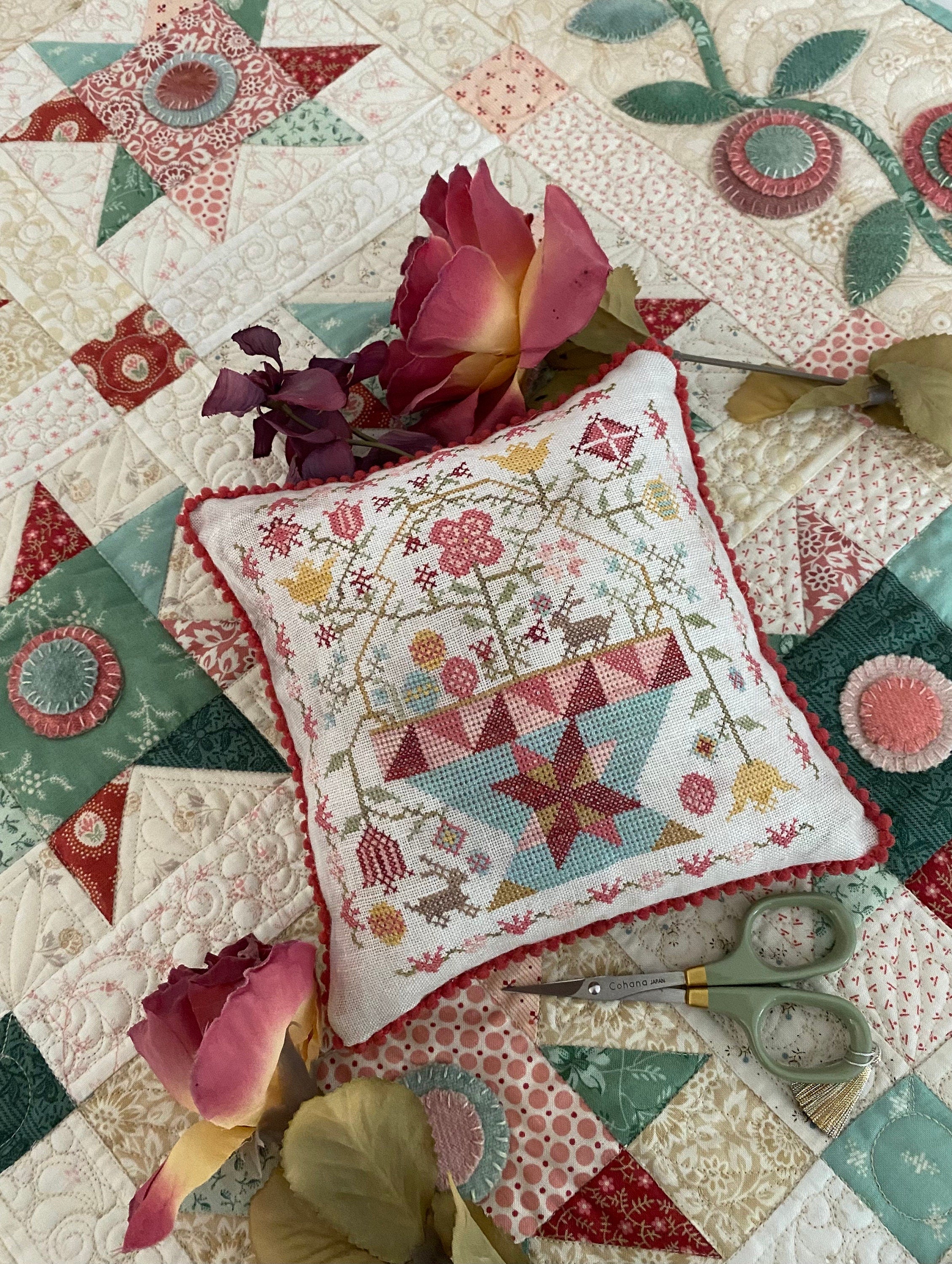 Pansy Patch Quilts and Stitchery "Betsy's Easter Basket" Counted Cross Stitch Pattern, 2024 Nashville Market Release, Pattern Only