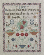 NEEDLEWORK PRESS "Life By ED 1890" A Sampler, Counted Cross Stitch Pattern, NeedleWorkPress, Nashville Needlework Market 2024, Pattern Only