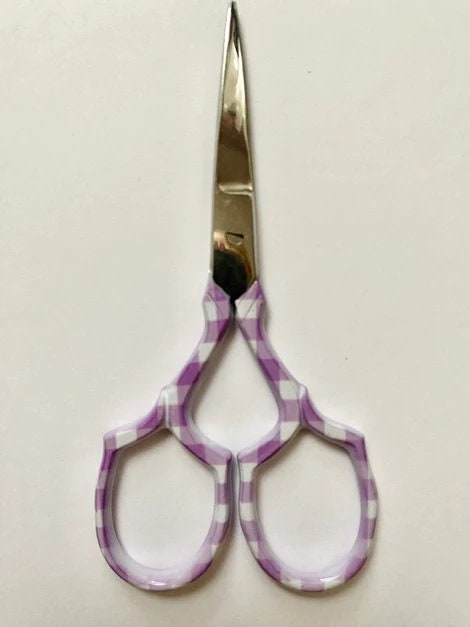 Dinky-Dyes, LLC “Purple Gingham Scissors 3 1/2 Embroidery Scissors, Sharp, DD-SC-94, 2024 Nashville Market