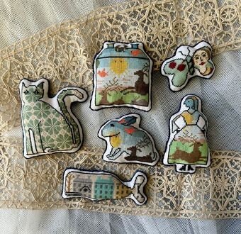KATHY BARRICK "Cookie Cutters 1" Counted Cross Stitch Pattern, Nashville Needlework Market 2024 Release, 6 Patterns