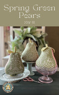 ANNIE BEEZ Folk Art "Spring Green Pears" Counted Cross Stitch Pattern, Chart, 2024 Nashville Market, Pattern Only