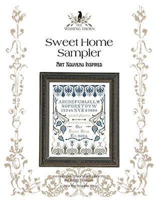 THE WISHING THORN "Sweet Home Sampler"  Counted Cross Stitch Pattern  Sampler, Chart, Pattern Only