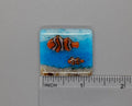 BEAU VERRE ART "Clown Fish Fused Glass Needle Minder"  Fused Glass  Magnet  Needleminder  One-of-a-Kind, Handcrafted, 5303