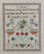 NEEDLEWORK PRESS "Life By ED 1890" A Sampler, Counted Cross Stitch Pattern, NeedleWorkPress, Nashville Needlework Market 2024, Pattern Only