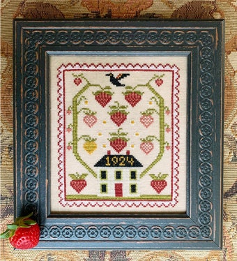 CARRIAGE HOUSE SAMPLINGS "Strawberry Dream" Counted Cross Stitch Pattern, Trudy's Kitchen Series #3, Nashville Needlework Market 2024