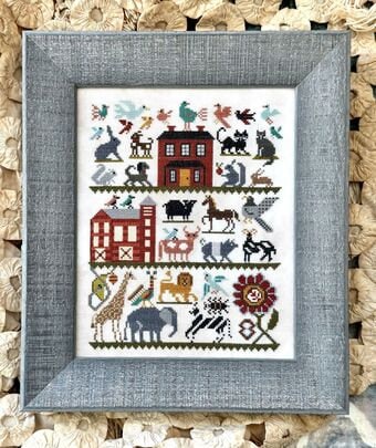 KATHY BARRICK "Animals... At Home, On The Farm, In the Wild" Counted Cross Stitch Pattern, Nashville Needlework Market 2024, Pattern Only
