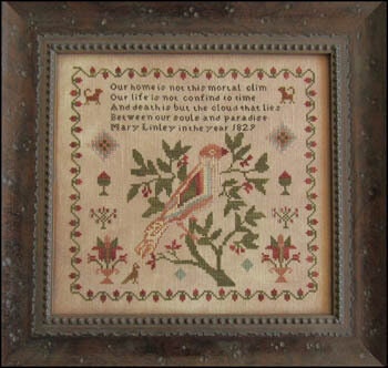 THE SCARLETT HOUSE "Mary Linley 1829" Counted Cross Stitch Pattern, Paper Chart