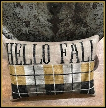 THE SCARLETT HOUSE "Hello Fall" Counted Cross Stitch Pattern, Paper Chart, Pattern Only