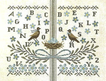 ARTFUL OFFERINGS "Flower Garden Sampler" Counted Cross Stitch Pattern, Chart, Needlework, Pattern Only