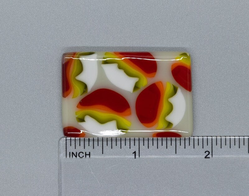 BEAU VERRE ART "Fused Glass Needle Minder"  Magnet  Beautiful Colors, Needleminder  One-of-a-Kind, Handcrafted, 321
