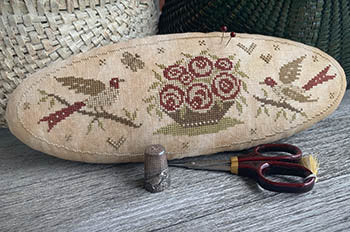 SCATTERED SEED SAMPLERS "Vintage Charm Pinkeep" Counted Cross Stitch Pattern, Chart, Spring, Pattern Only